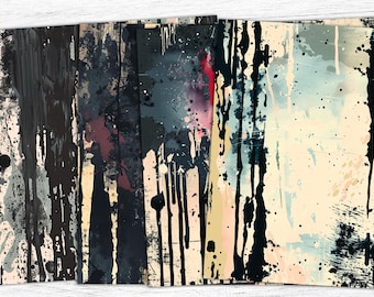 Grunge Junk Journal Papers: Distressed Abstract Art (Digital Download)