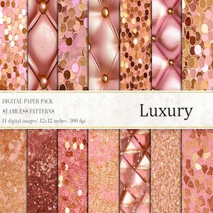 Luxury Blush Seamless Patterns, Luxury Digital Papers, Glitter Seamless Patterns, Sequin Digital Papers, Luxury Backgrounds,Digital Papers