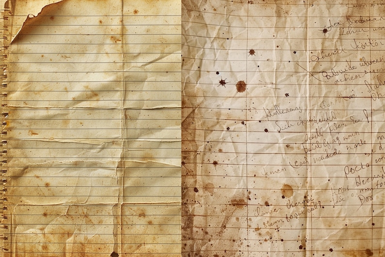 Grunge Lined Note Paper: Distressed Digital Paper (17 Jpgs) - Etsy