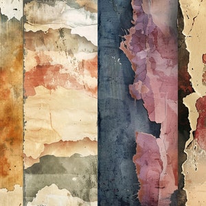 Grunge Digital Paper Pack, Old Paper Textures (12x12 Inches) - Etsy