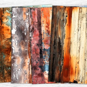 Grunge Junk Journal Papers, Grunge Papers, Distressed Grunge, Metallic Background, Metallic Papers, Metallic Printable, commercial use
