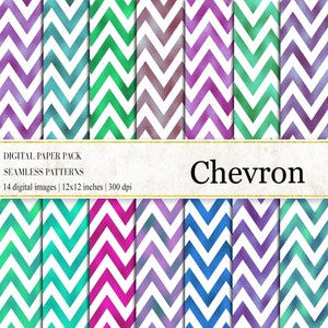 Digitala papper med metalliska chevronmönster: Geometriska sömlösa mönster (JPG, 12x12, 300 dpi)