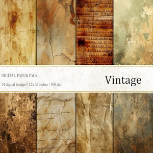 Vintage Digital Papers, Vintage Ephemera Background, Vintage Background, Old Papers Vintage Textures, Vintage Prints,Vintage Journal Papers
