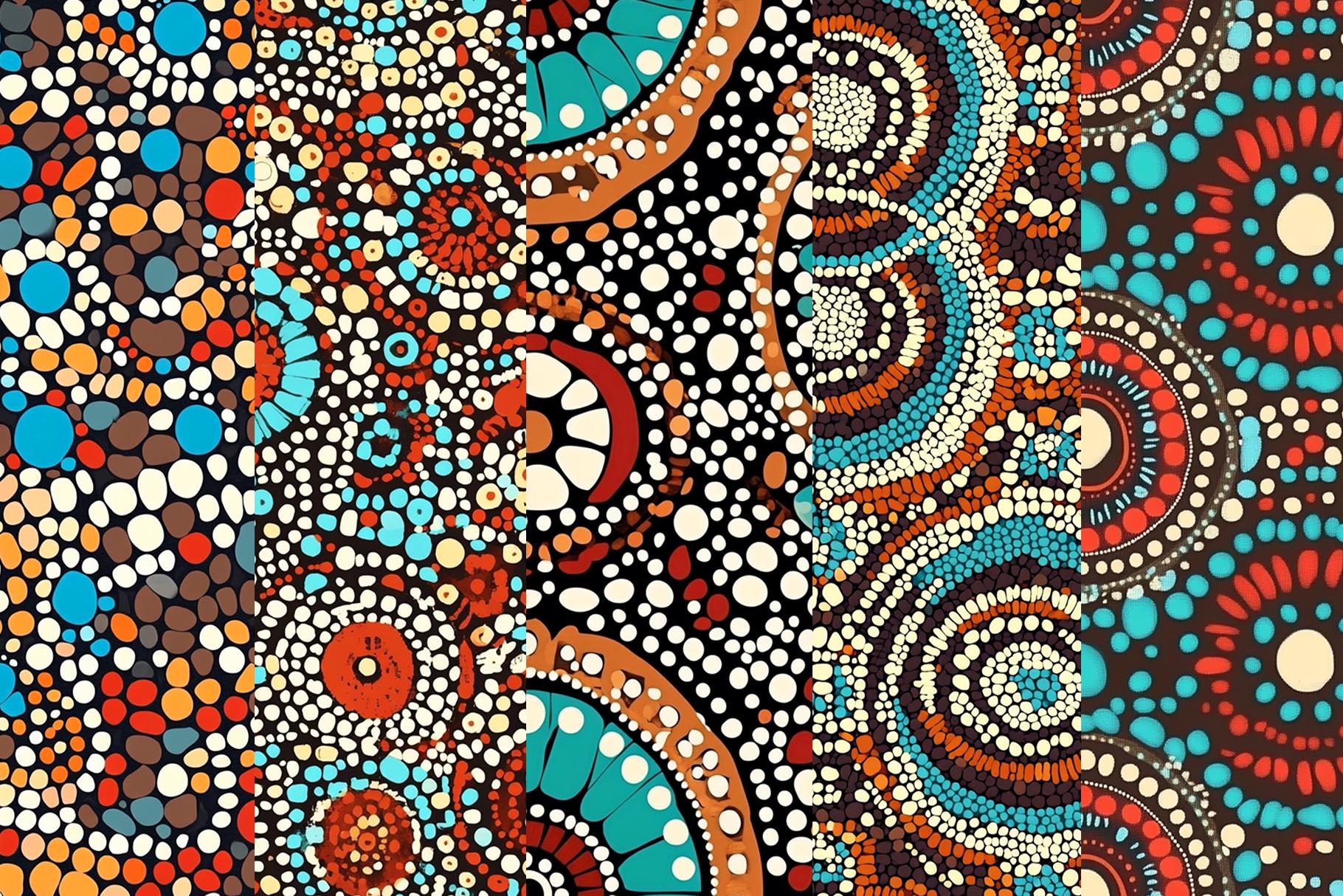 Aboriginal Dot Digital Paper: Seamless Patterns (12x12 Inches) (instant ...