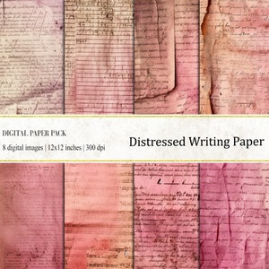 Distressed briefpapier digitale papieren, briefpapier print, noodlijdende print, roze noodlijdende briefpapier achtergrond, commercieel gebruik