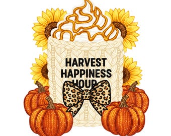 Herbst Sonnenblumen Kaffee Png, Kürbis Clipart (digitaler Download)