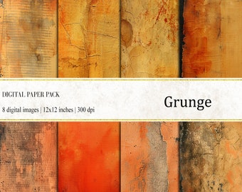 Grunge Texture Digital Papers: 12x12 Scrapbook Backgrounds (Digital Download)