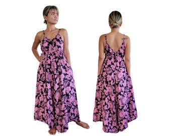 Hibiscus Hawaiian Print Women's Jumpsuit | Stylish Summer Overalls