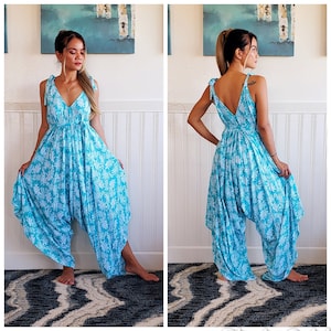 Womens Tropical Pineapple Wide Leg Jumpsuit With Pockets And Belt, Swimsuit Cover Up, Boho Festival Fashion, One Size, Plus Size Fits S-XL