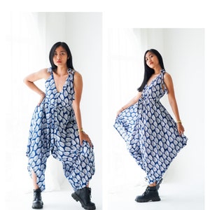 Womens Tropical Wide Leg Jumpsuit With Pockets And Belt, Swimsuit Cover Up, Boho Festival Fashion, One Size, Plus Size