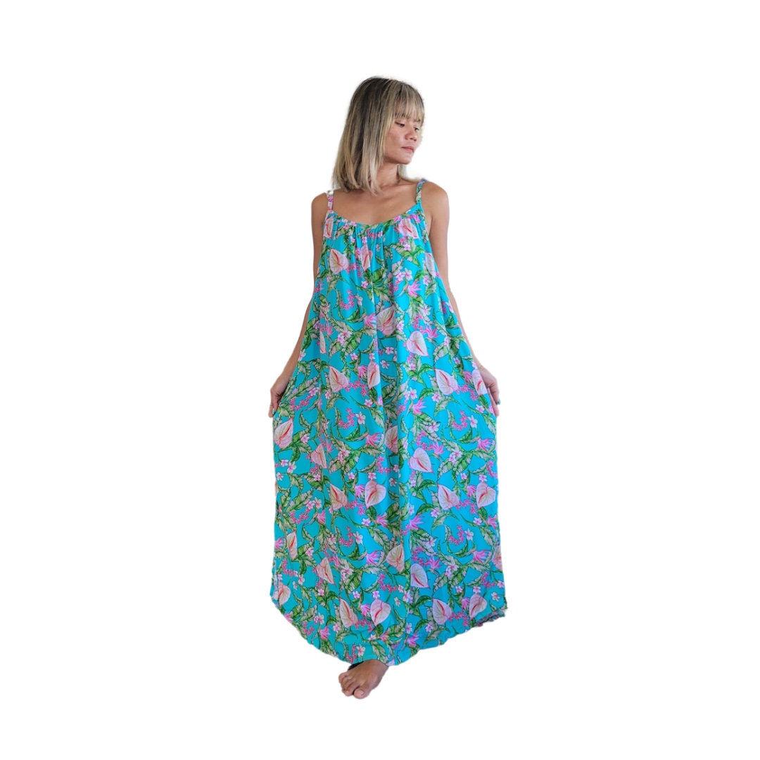 Rayon Tropical Beach Dress: Loose Fit Swim Cover up (S-2X) - Etsy UK
