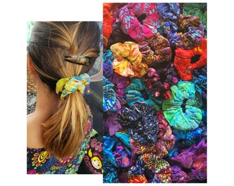 10 Pieces Premium Batik Hair Scrunchies, Hair Tie, Hair Accessories