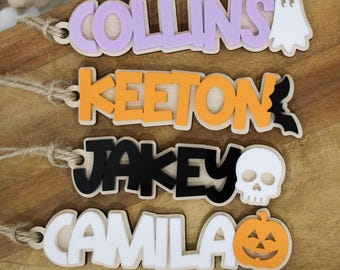 Boo Basket Tag, Halloween Name Tags, Personalized Halloween Tag, Candy Basket Name Tag, Trick or Treat, Boo Bag Name Tag Boo Basket Filler