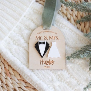 First Christmas As Mr. and Mrs. Ornament | 2024 Newlywed Christmas Ornament | Wedding Ornament | Newlywed Christmas Gift | Wedding Gift