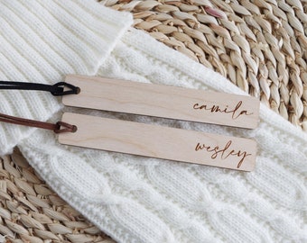 Personalized Engraved Stocking Tags Wooden Name Tags Christmas Labels  Wooden Present Tags Christmas Stocking tags Present Tags