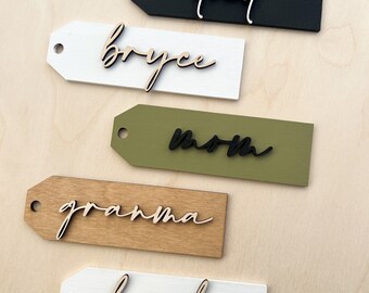 Personalized Stocking Tags |  Wooden Name Tags | Christmas Labels |  Wooden Present Tags | Christmas Stocking tags | Present Tags