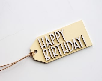 Happy Birthday tag | Present tag | Gift Tag | Personalized present tag