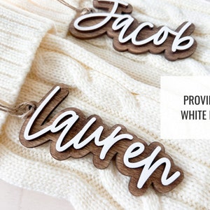 Personalized Stocking Tags |  Wooden Name Tags | Christmas Labels |  Wooden Present Tags | Christmas Stocking tags | Present Tags