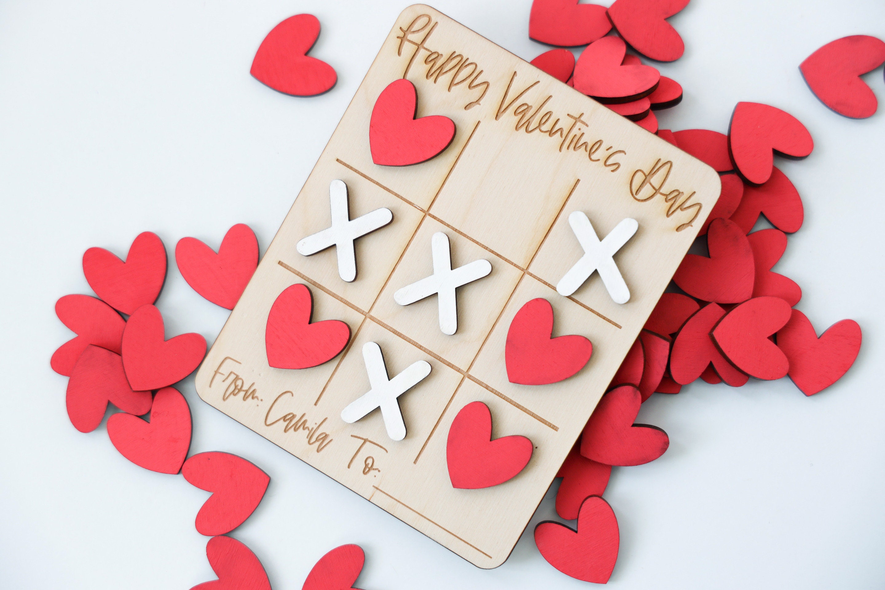 Valentines Day Tic Tac Toe/ Valentine Basket / Kids Toddler Valentine ...