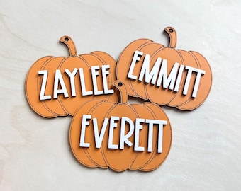 Halloween Basket Tag, Custom Halloween Name Tag For Kid, Boo Basket Tag, Candy Bucket Tag, Trick or Treat, Personalized 3D Halloween Tag