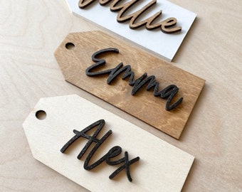 Personalized Stocking Tags |  Wooden Name Tags | Christmas Labels |  Wooden Present Tags | Christmas Stocking tags | Present Tags