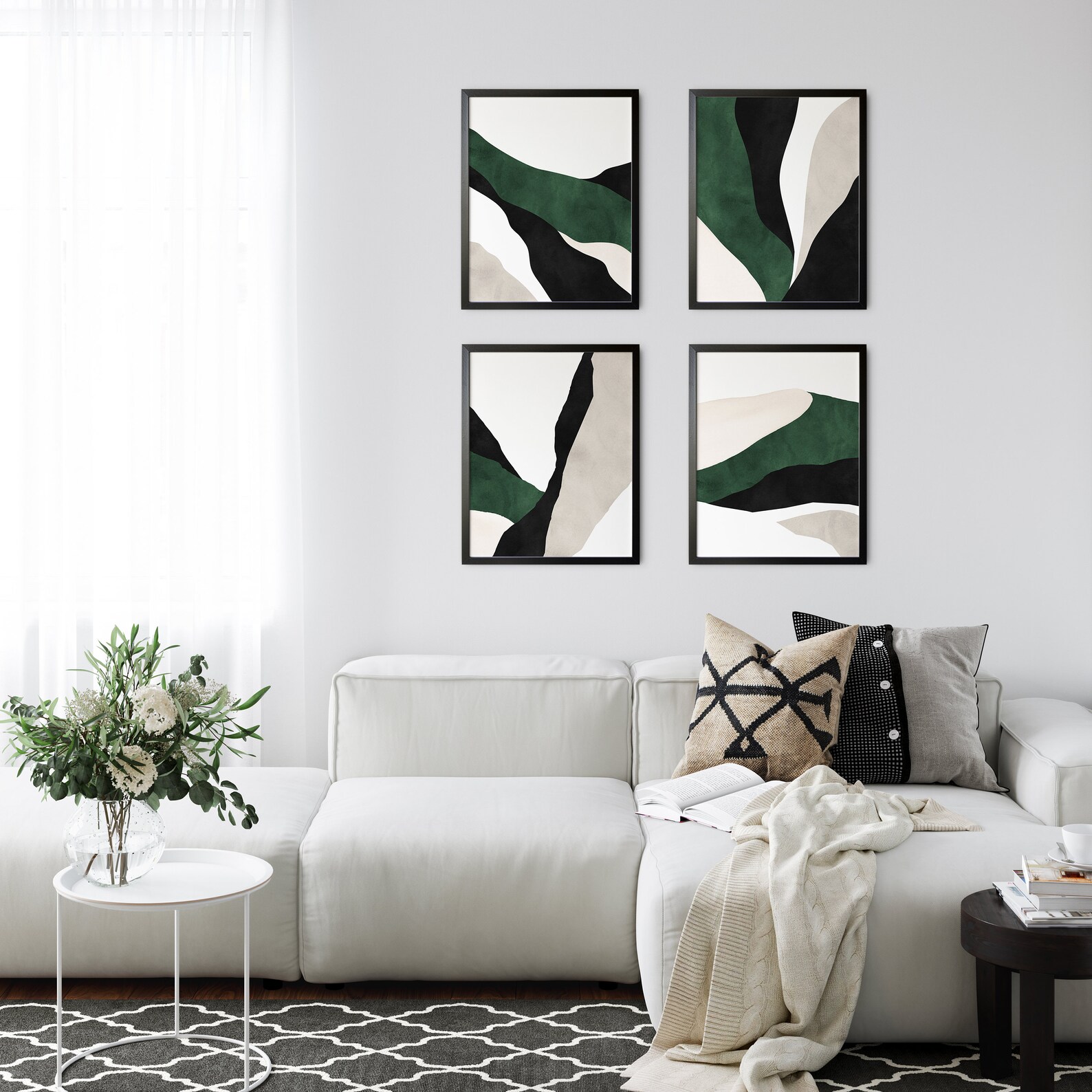 Dark Green Wall Art Bedroom Wall Art Living Room Art - Etsy