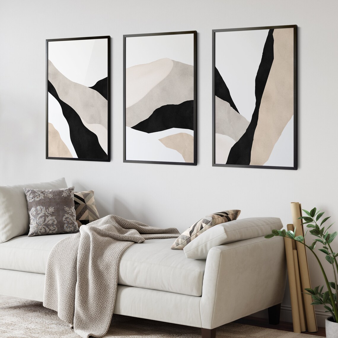 Beige Wall Art Bedroom Wall Art Living Room Art Neutral - Etsy