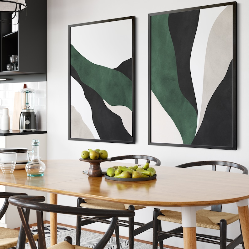 Dark Green Wall Art Bedroom Wall Art Living Room Art Etsy