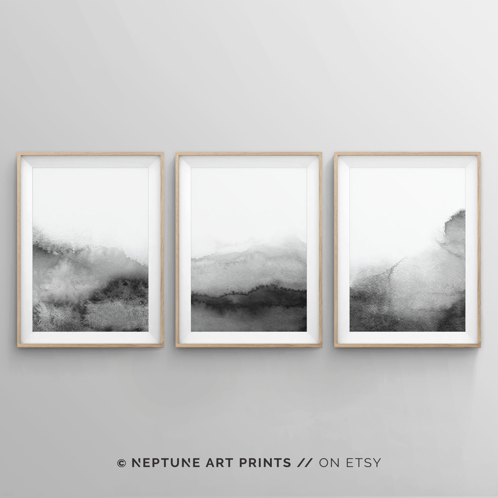 hvad som helst hår Nedsænkning Set of 3 Black and White Prints Abstract Printable Print Set - Etsy