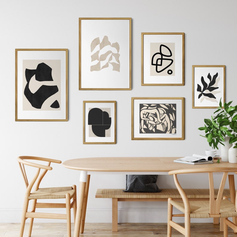 Wall Art Set Large Wall Art Black and White Wall Art 6 Etsy Canada