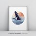 Set of 3 Whale Art Print, Bathroom Art, Sea Life Print, Baby Room ...