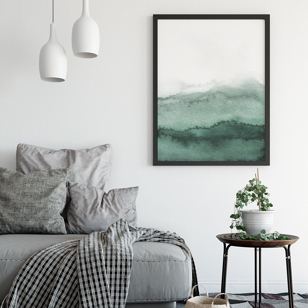Sage Green Wall Art Forest Green Printable Art Watercolor Etsy Canada