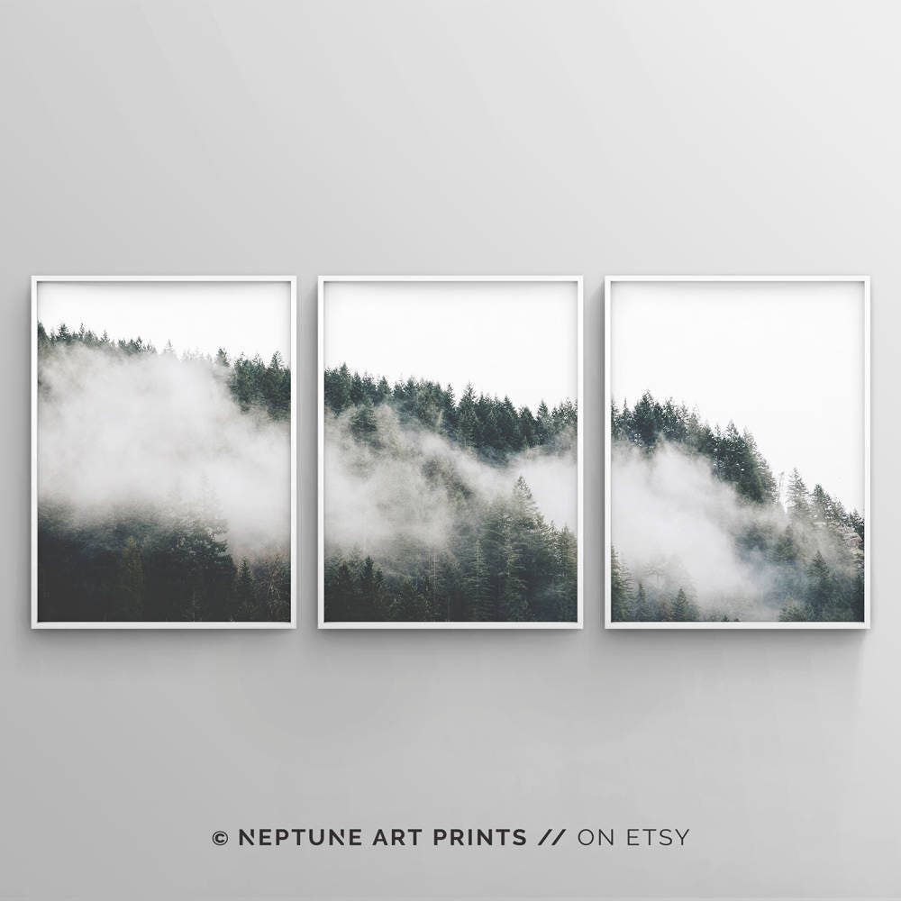 Minimalist Forest Print | Etsy