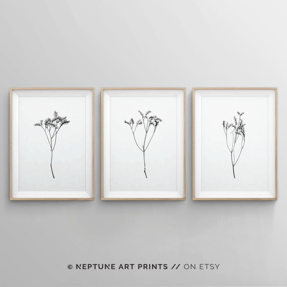 Set of 3 Boho Black and White Art Prints Minimalist Nursery | Etsy Canada