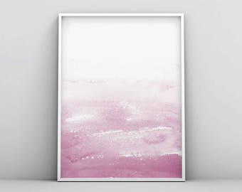 Pink Abstract Art, Pink Watercolor Print, Blush Print, Modern Abstract Art, Abstract Wall Art, Abstract Print, Abstract Printable, Pastel