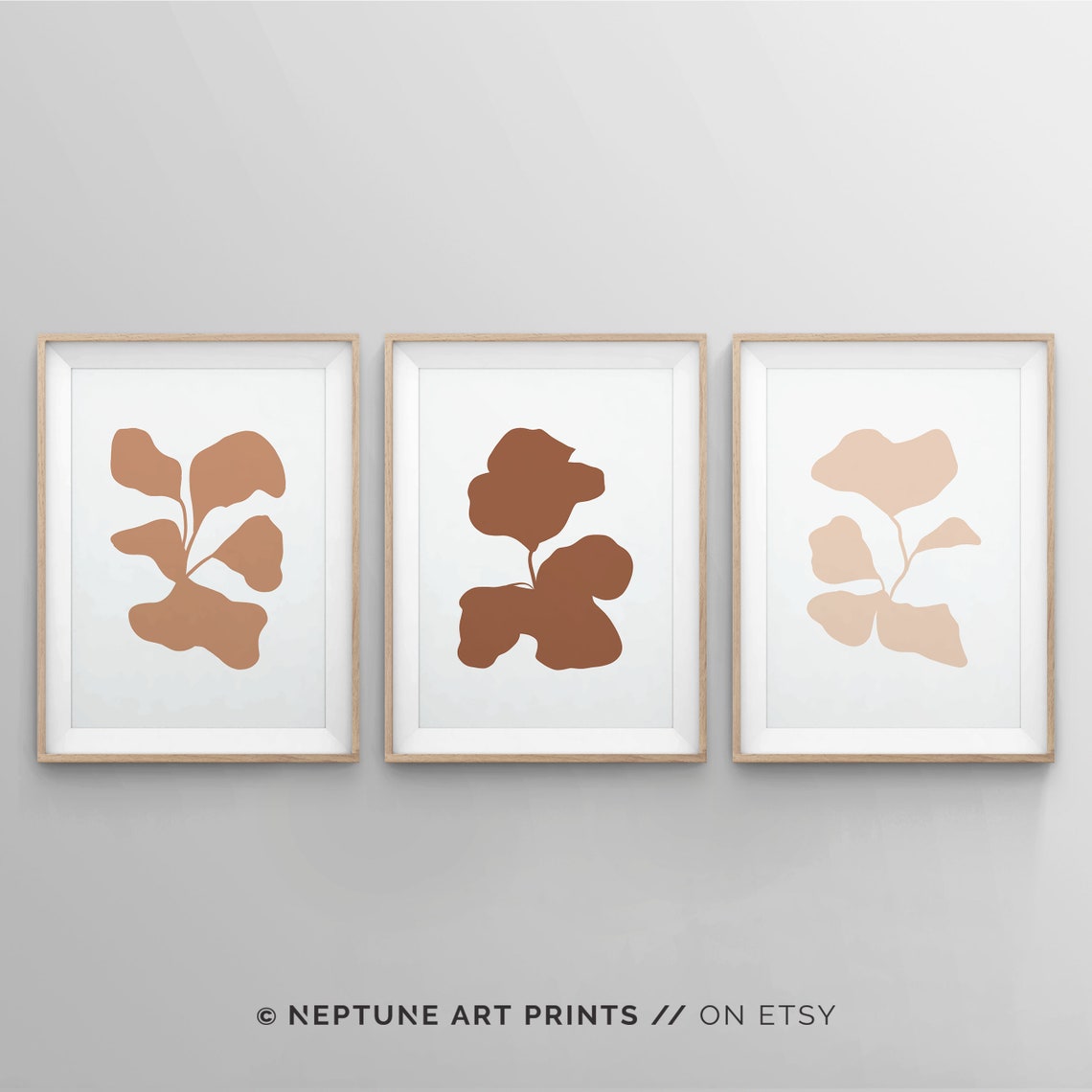 Printable Wall Art Set of 3 Piece Neutral Wall Art Abstract | Etsy