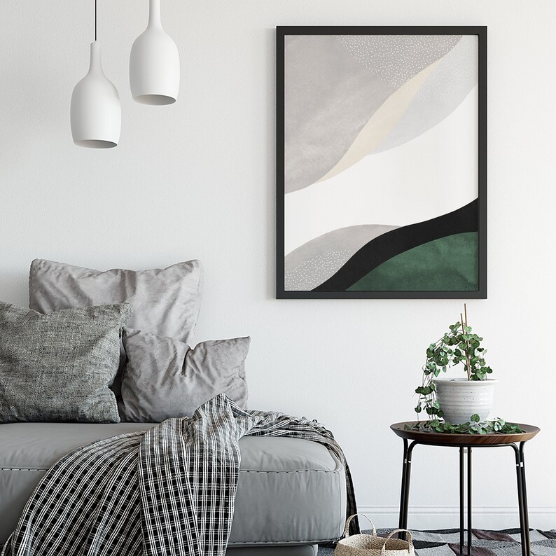 Green Wall Art Sage Green Decor Bedroom Wall Art Dark Green - Etsy UK