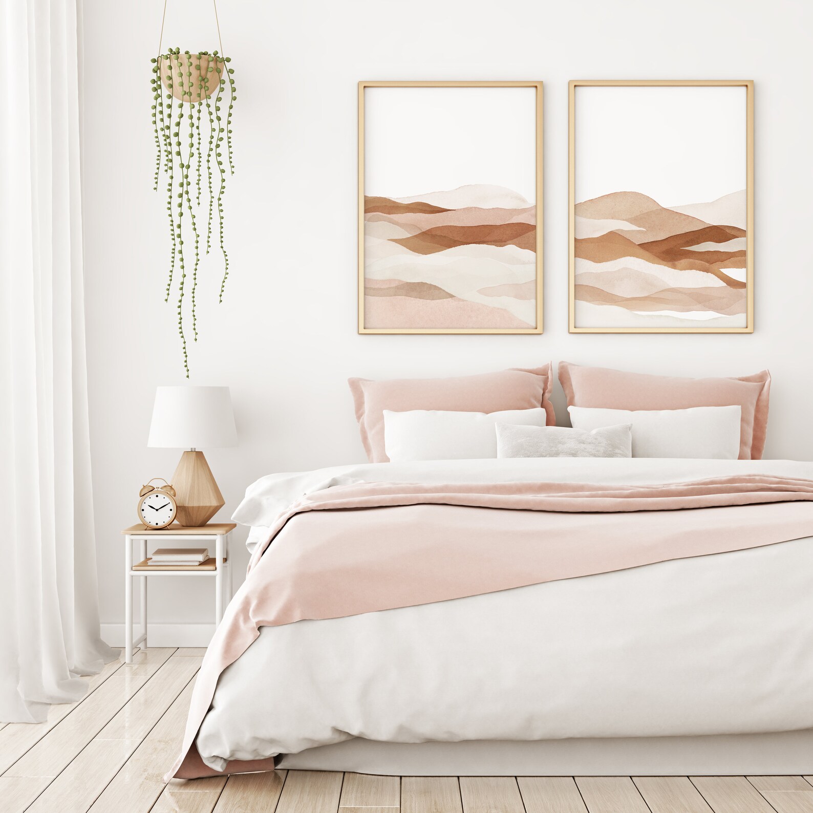 Set of 2 Piece Neutral Wall Art Abstract Painting Wall Art Etsy