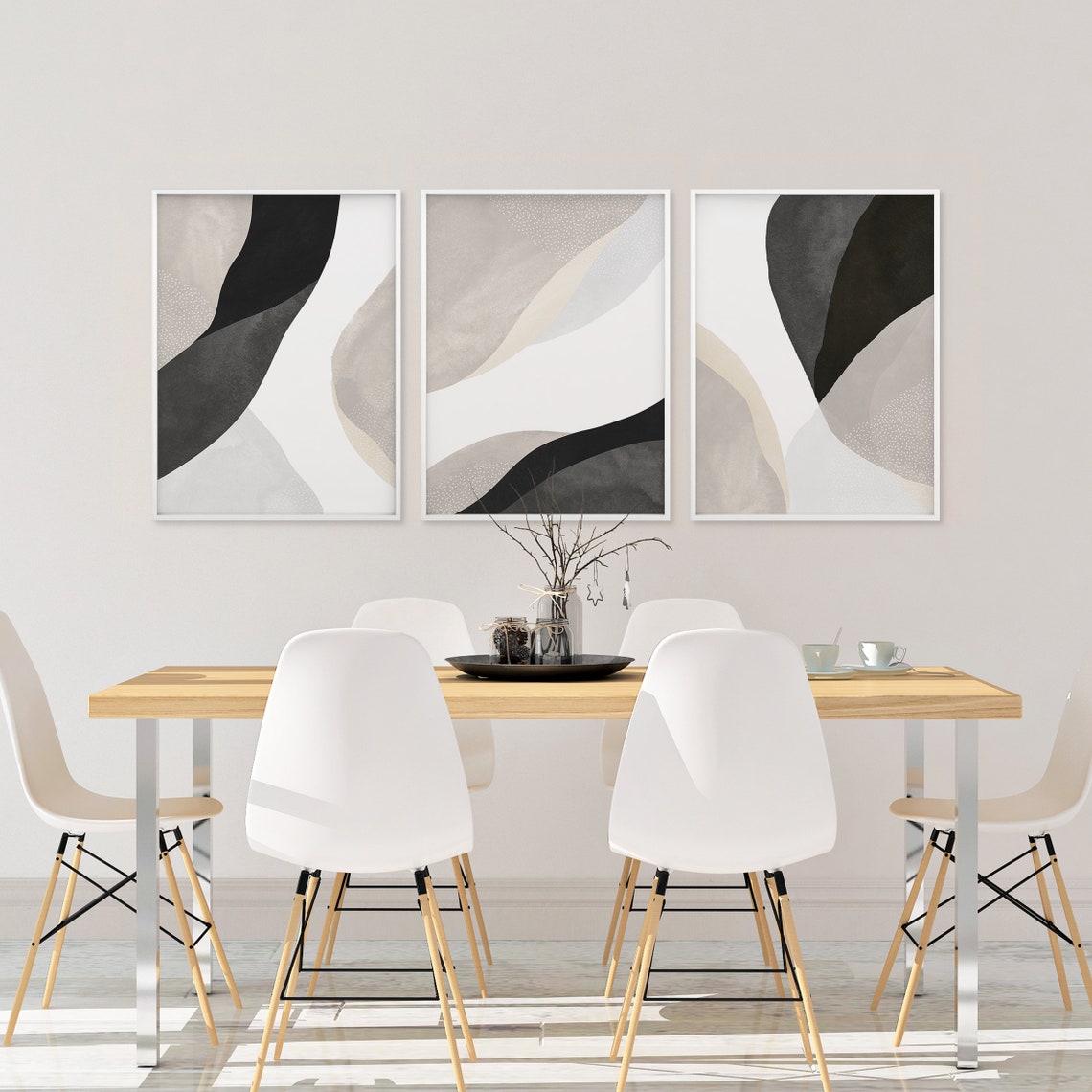 Bedroom Wall Art Black and White Wall Art 3 Piece Art Etsy Canada