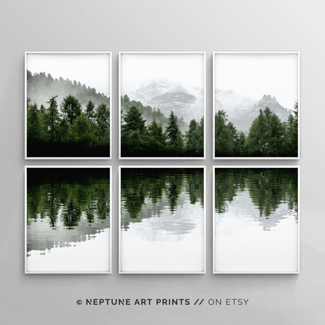 6 Piece Wall Art, Gallery Wall Art, Printable Wall Art, Set of 6 Wall Art, Woodland Art