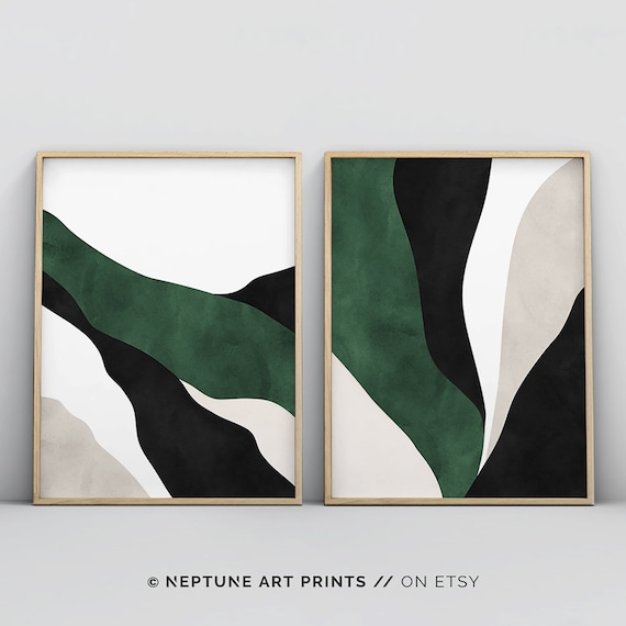 Dark Green Wall Art Bedroom Wall Art Living Room Art Etsy