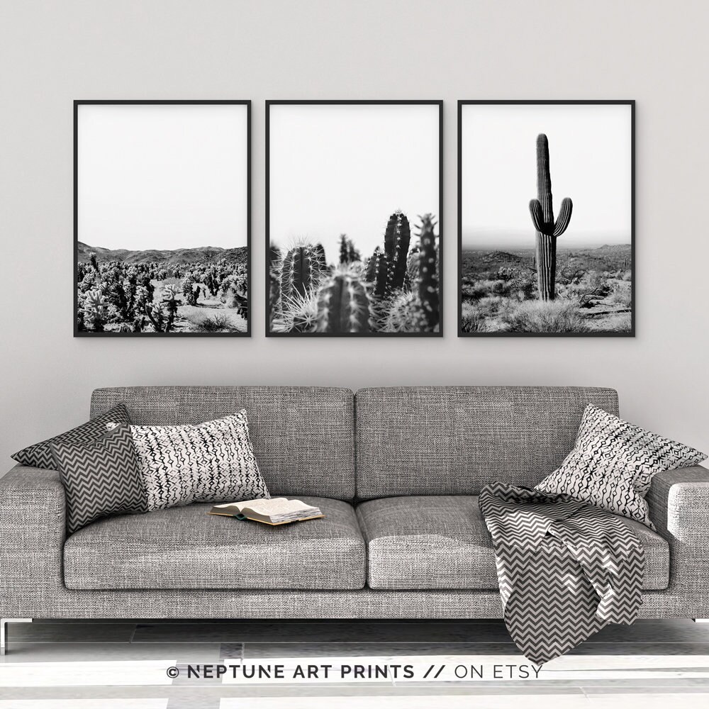 Cactus Print Cactus Wall Art Cactus Decor Set of 3 Prints | Etsy