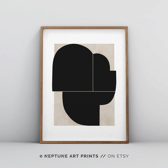 Modern Wall Art, Contemporary Art, Printable Wall Art, Printable Art Prints, Black and Beige Art, Geometric Wall Art, Neutral Nordic Prints