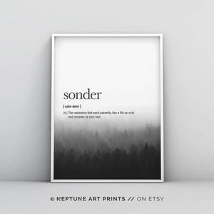 Sonder Definition Printable, Definition Print, Word Definition Wall Art, Definition Decor, Inspiring Definition, Sonder Print, Travel Quote