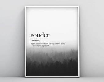 Sonder Definition Printable, Definition Print, Word Definition Wall Art, Definition Decor, Inspiring Definition, Sonder Print, Travel Quote
