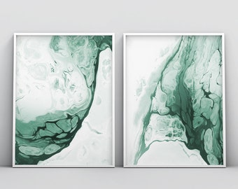 Abstract Green Art, Green Painting Printable, Modern Posters, Forest Green Wall Art, Minimalist Art Prints, Abstract Painting, Marble, Agate