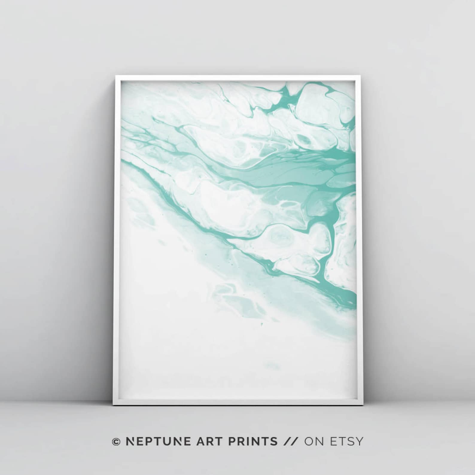 Pastel Art Mint Green Wall Art Mint Green Art Watercolor Etsy