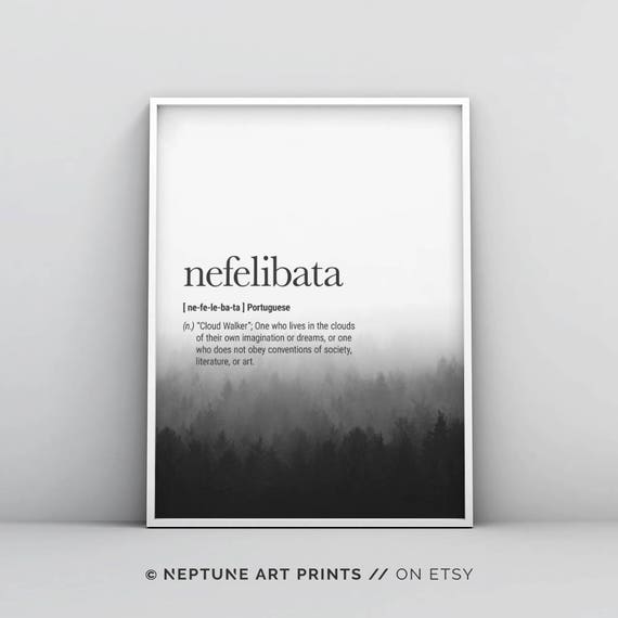 Nefelibata Definition Prints, Digital Download Instant Download Definition  Print Modern Home Decor Travel Posters Digital Typography Art -  Israel