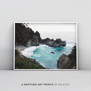 Ocean Print, Beach Print, Coastal Print, Blue Water Print, Tropical Printable Art, Seascape Print, Serene Print, Ocean Waves Poster Wall Art