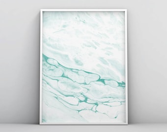 Mint Green Art, Mint Green Wall Art, Green and Grey Print, Abstract Printable Art, Watercolor Print, Simple Print, Minimalist Poster Decor